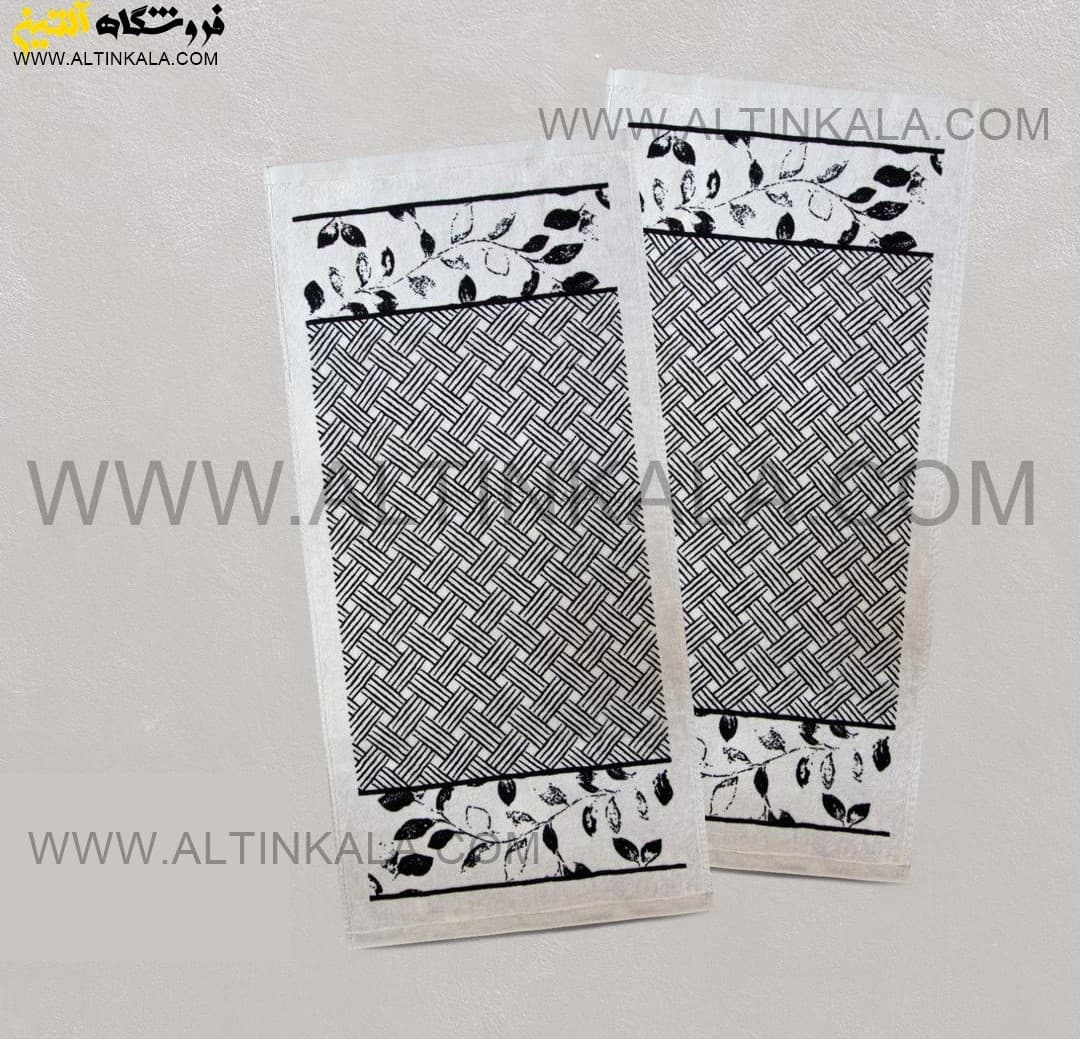 حوله استخری پودایران طرح نویان مشکی سایز 70*140