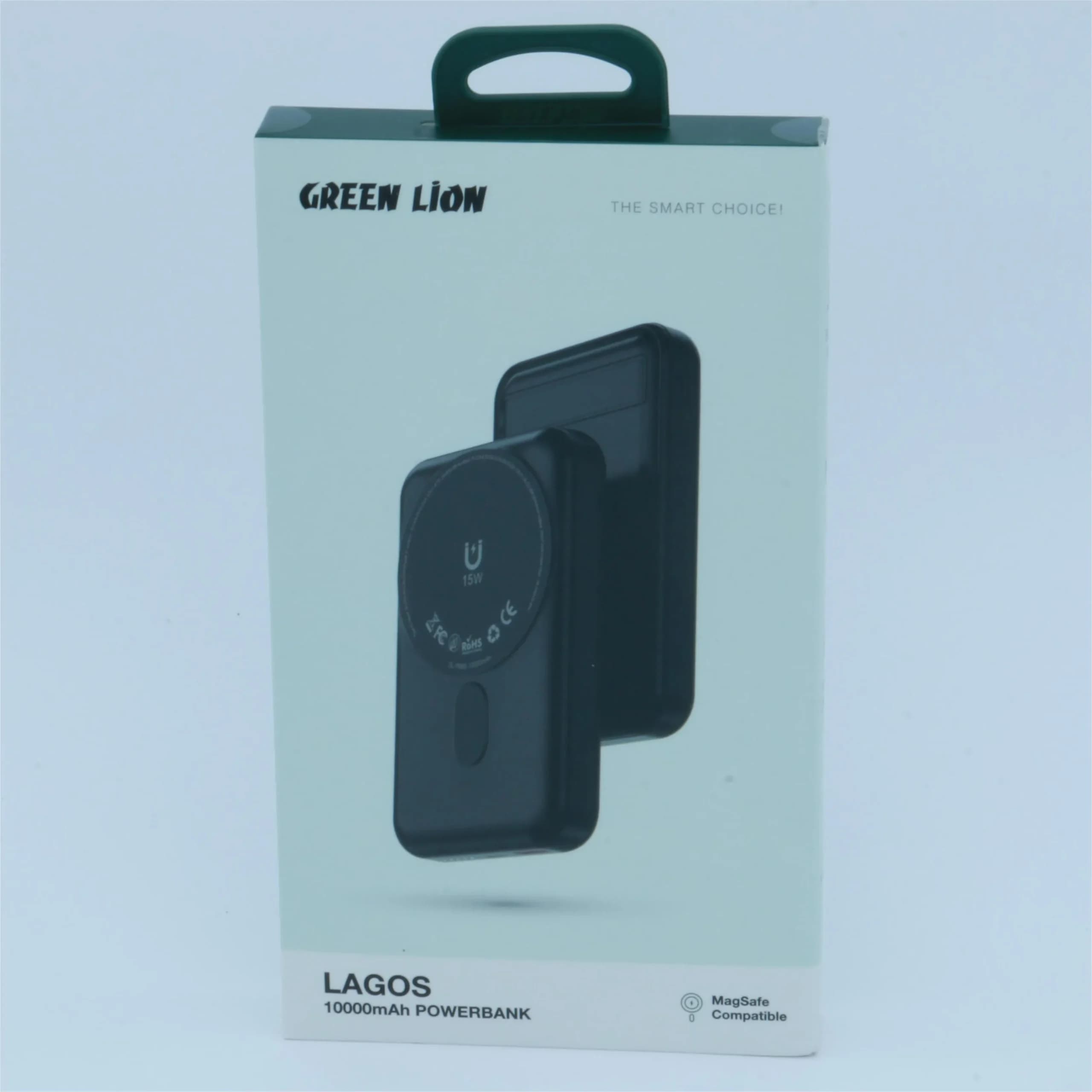 پاور بانک مگسیف GREEN LION مدل LAGOS ظرفیت 10000 هزار میلی آمپر ساعت