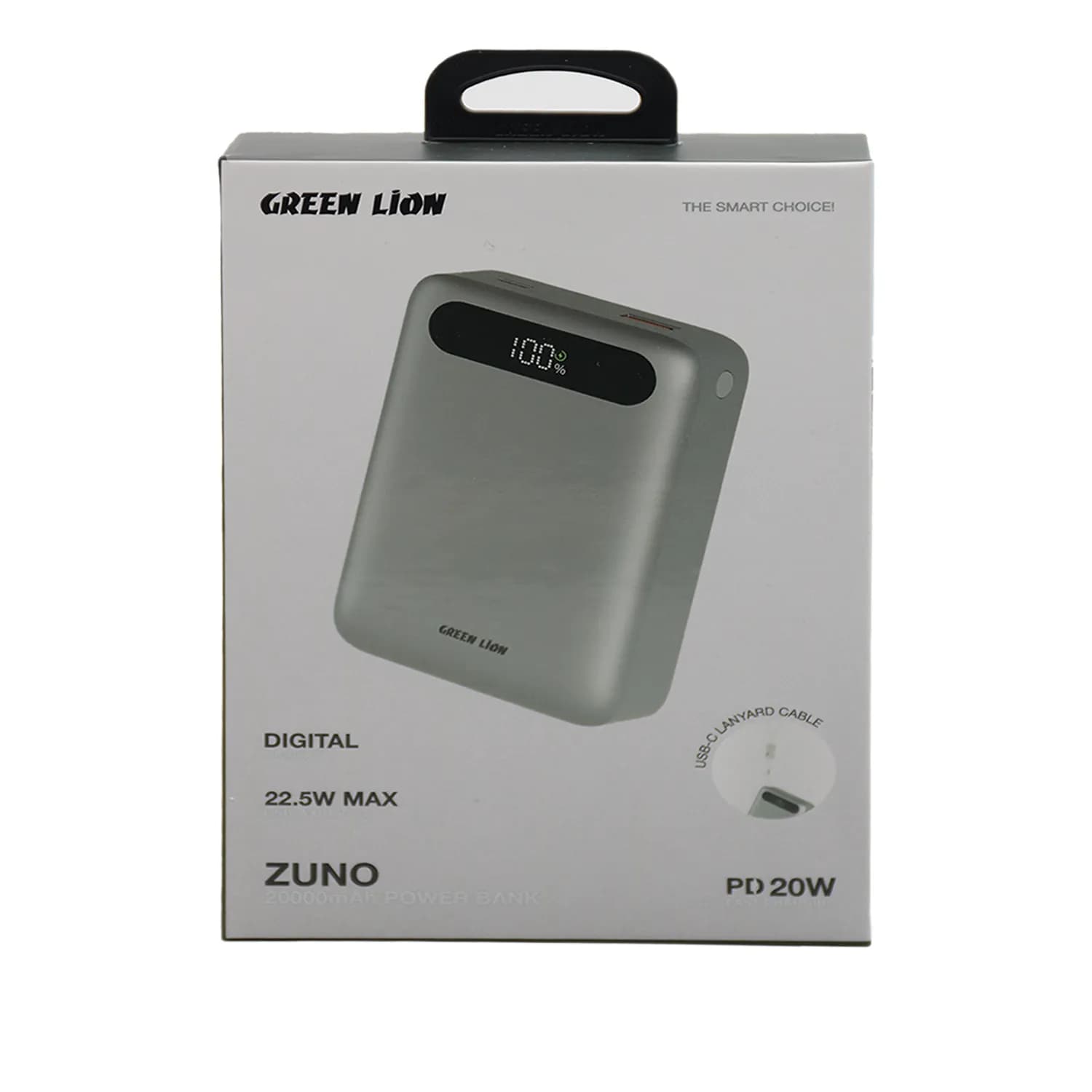 پاوربانک GREEN LION مدل ZUNO ظرفیت 20000 هزار میلی آمپر ساعت