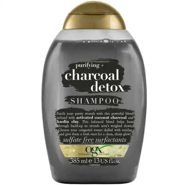 شامپو او جی ایکس Charcoal Detox پاک کننده و سم زدای مو 385 میل — تصویر ۲