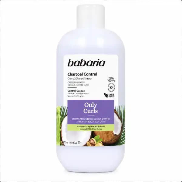 شامپو باباریا مدل Only Curls حاوی روغن نارگیل و شی باتر حجم 500 میلی‌لیتر