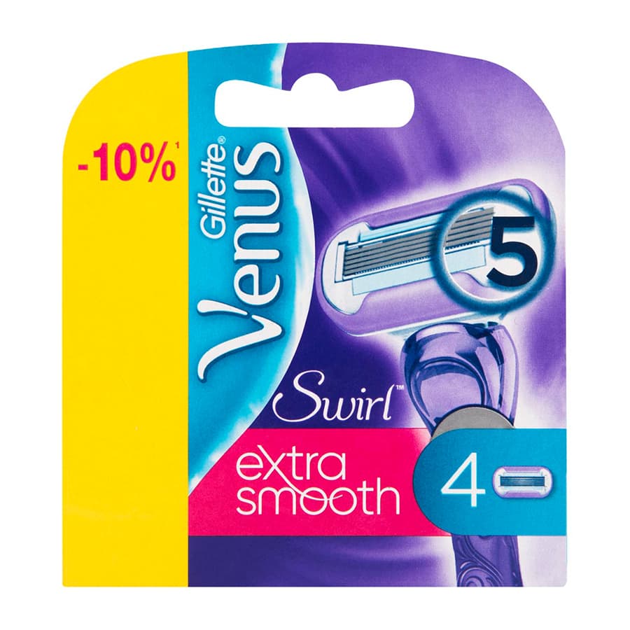تیغ یدک ژیلت سری VENUS SWIRL مدل EXTRA SMOOTH بسته 4 عددی — تصویر ۲