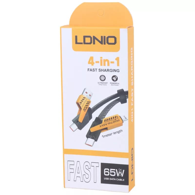 کابل شارژ چندکاره فست 65 وات LDNIO — تصویر ۲