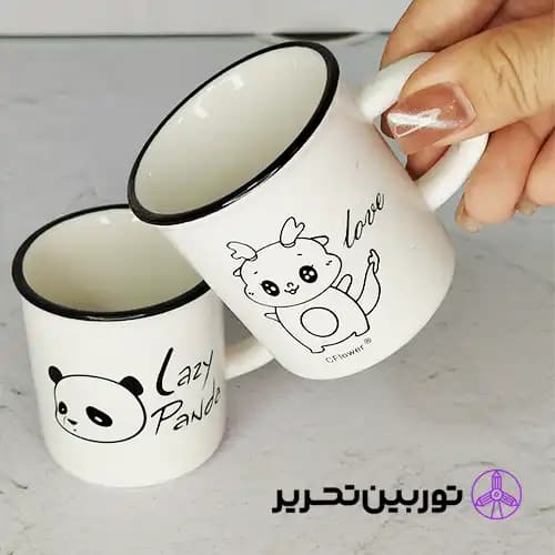نیم لیوان سفید طرح دار — تصویر ۲