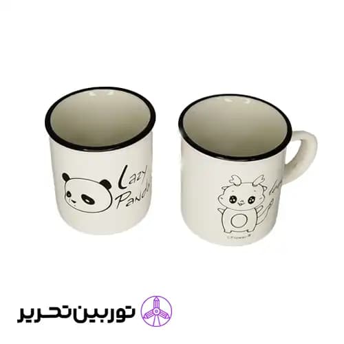 نیم لیوان سفید طرح دار