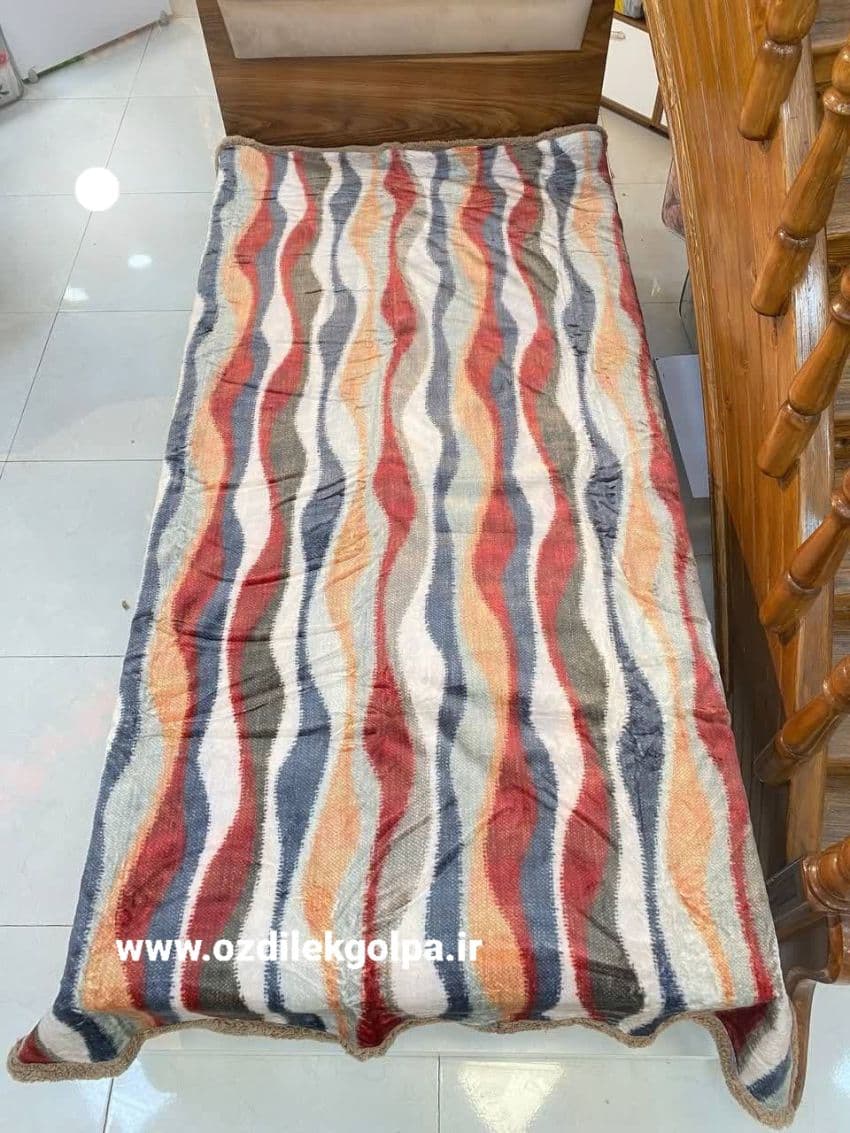 پتو یکنفره دو لایه پشت تدی طرح اسپرت برند پریسان مدل 15 سایز 160 در 220