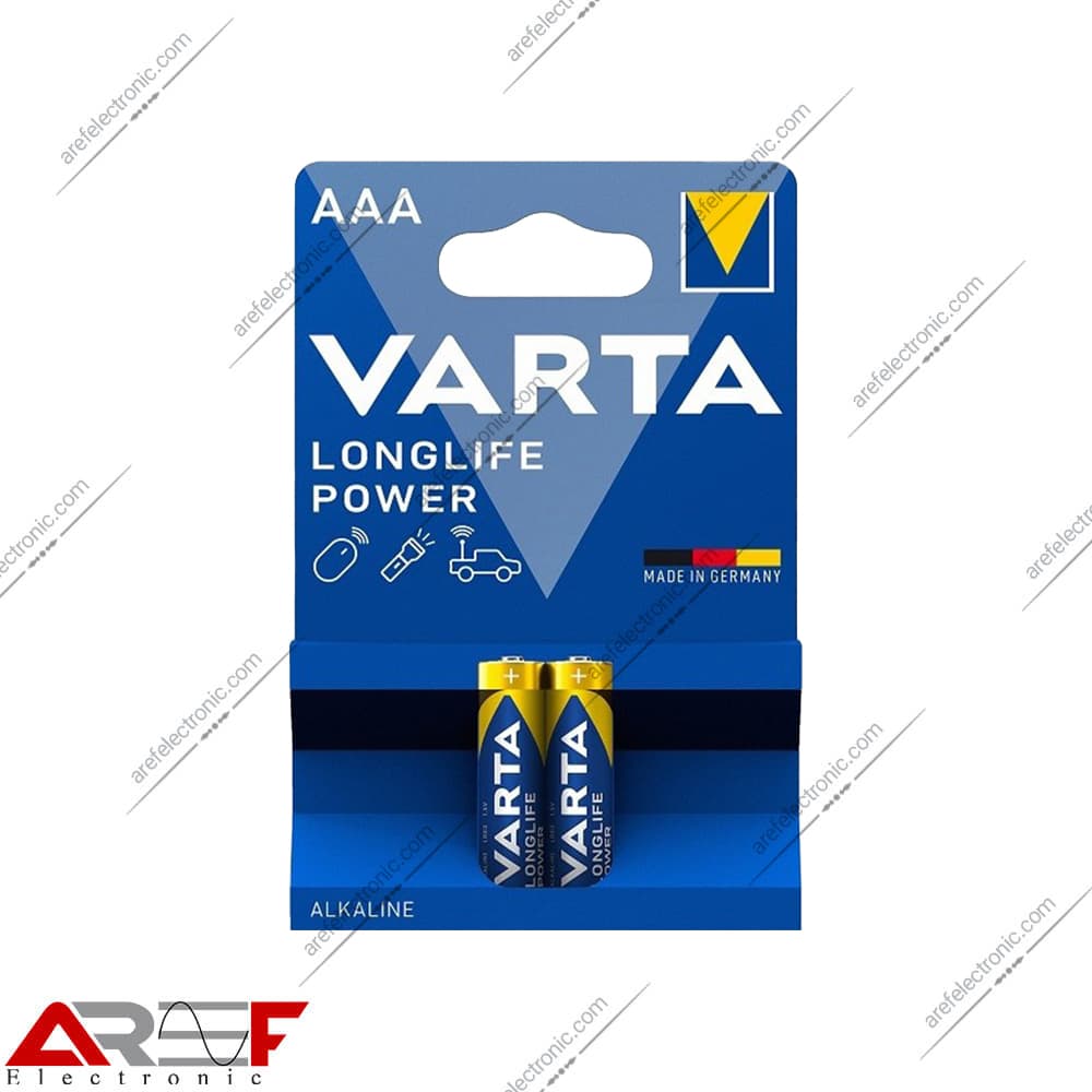 باتری الکالاین نیم قلمی Long Life Power وارتا