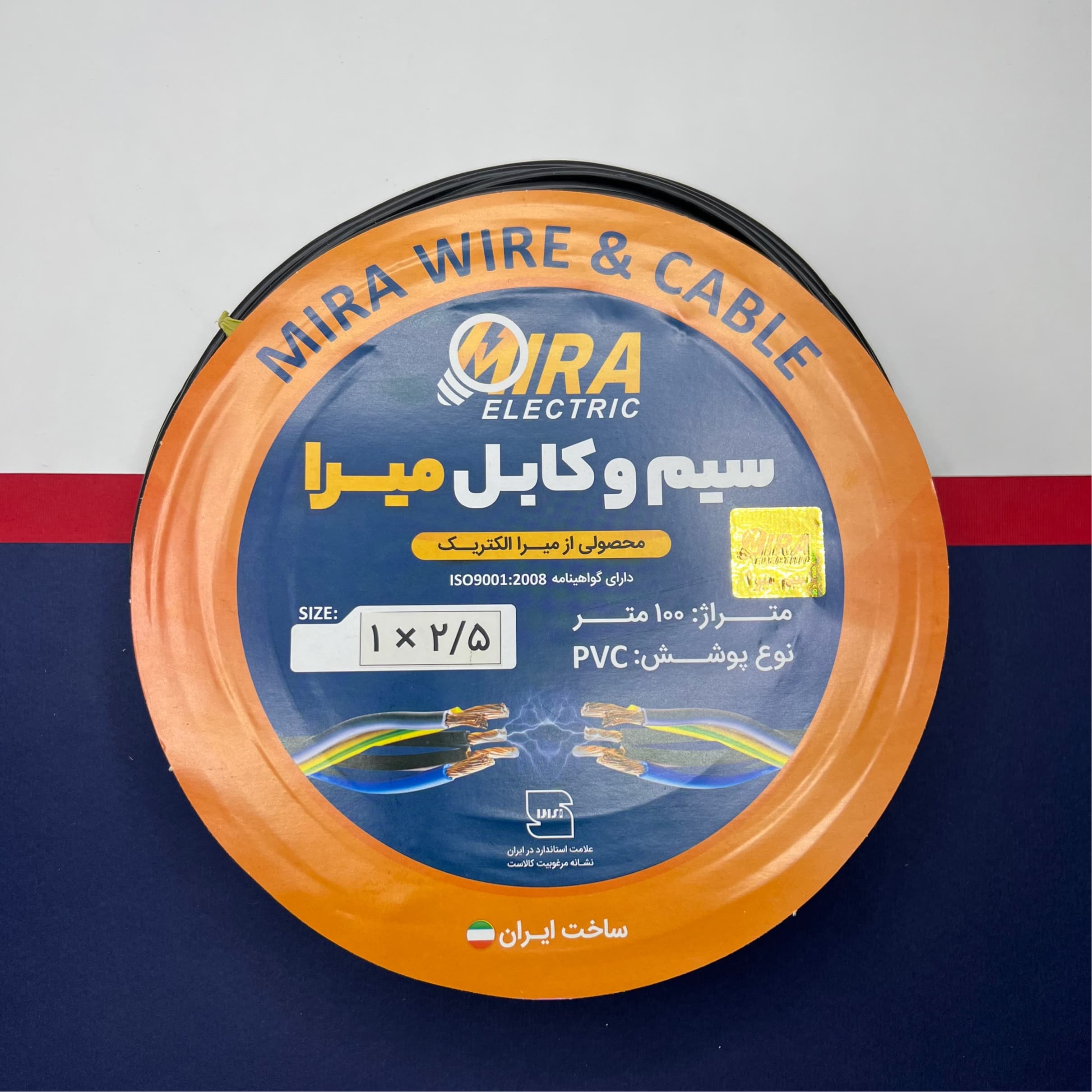 سیم برق افشان 1 در 1.5 و 1 در 2.5 میرا رنگ قرمز و مشکی بسته دو عددی — تصویر ۴