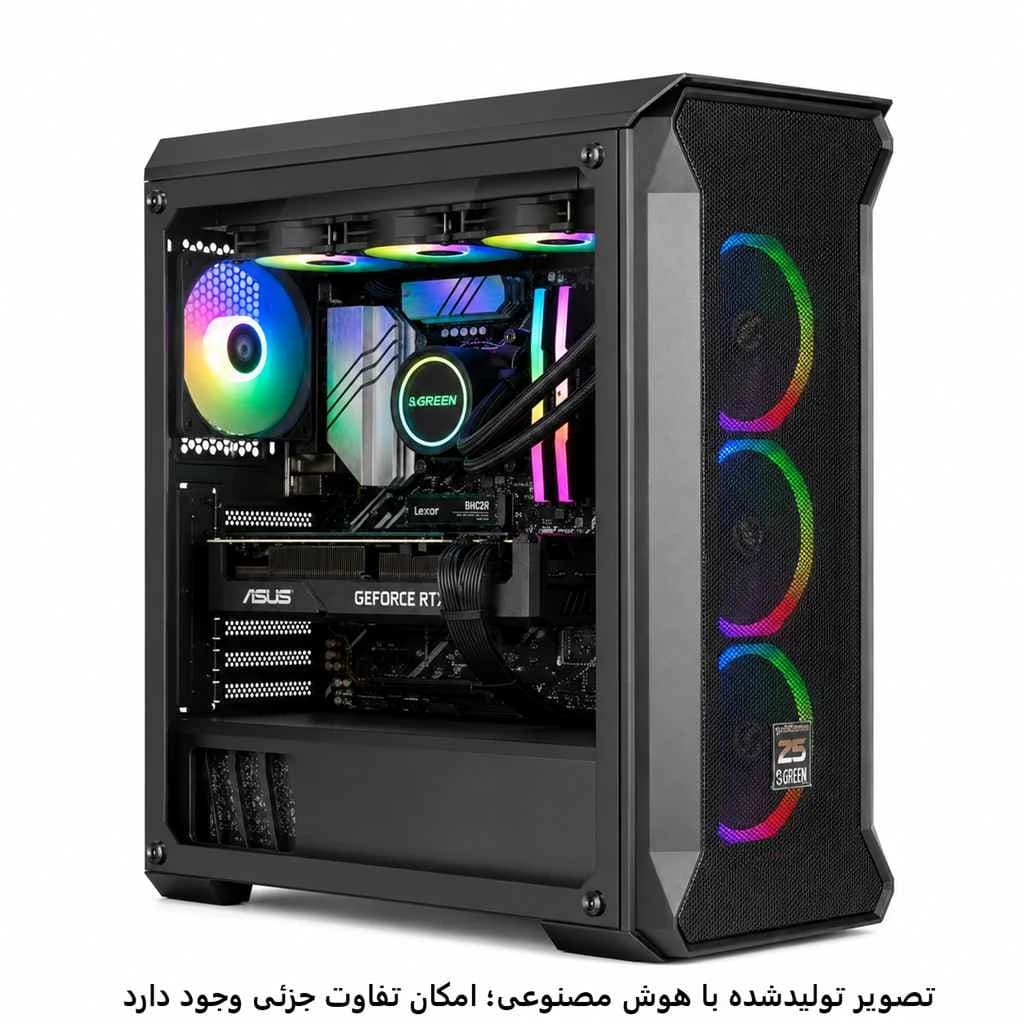 کیس اسمبل شده i7 12700- b760 plus- 32GB DDR5- SSD 1TB- 3050 6GB کد D002