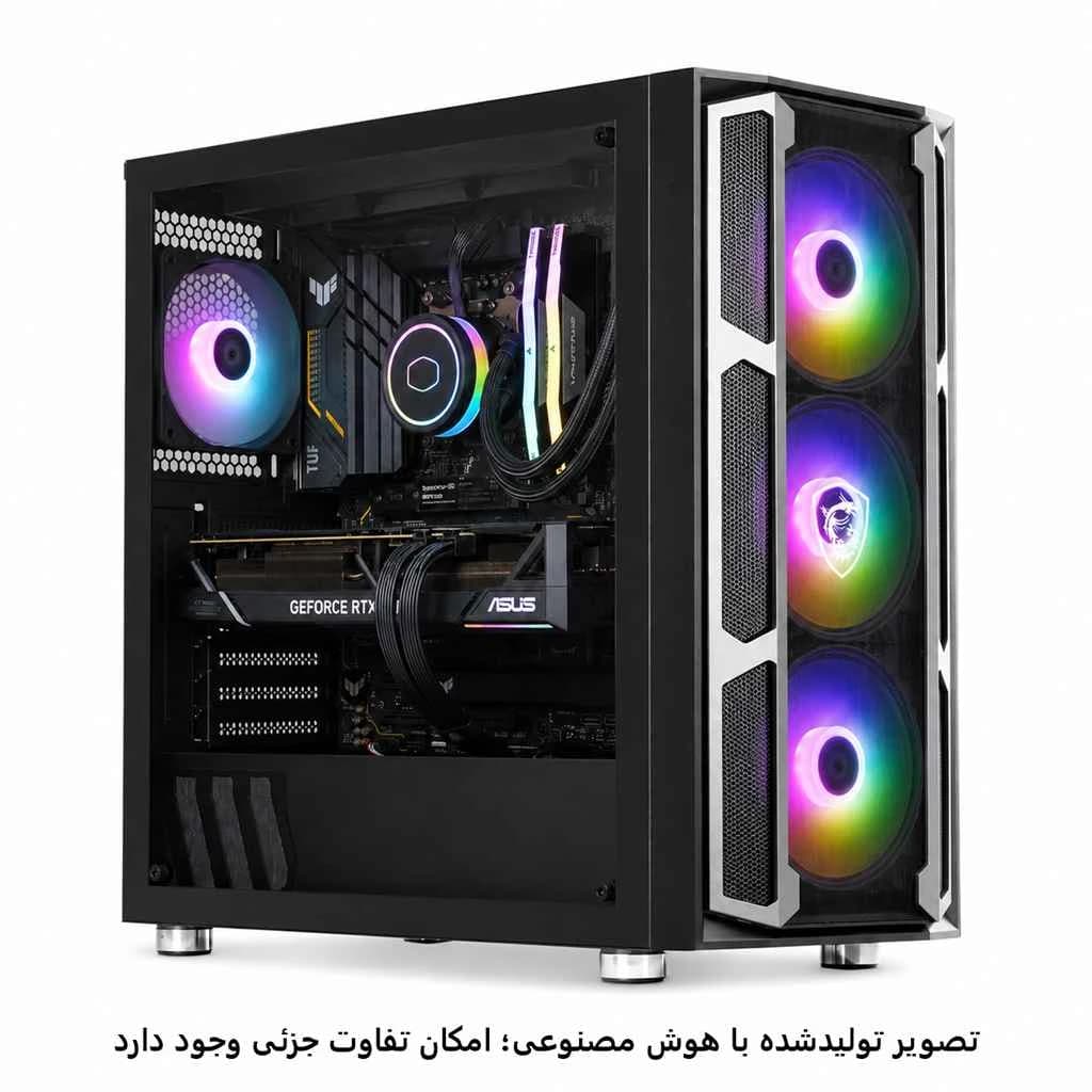 کیس اسمبل شده رندرینگ 245k- TUF b860 wifi- 32GB DDR5- SSD 1T- 5060 16GB کد RE003