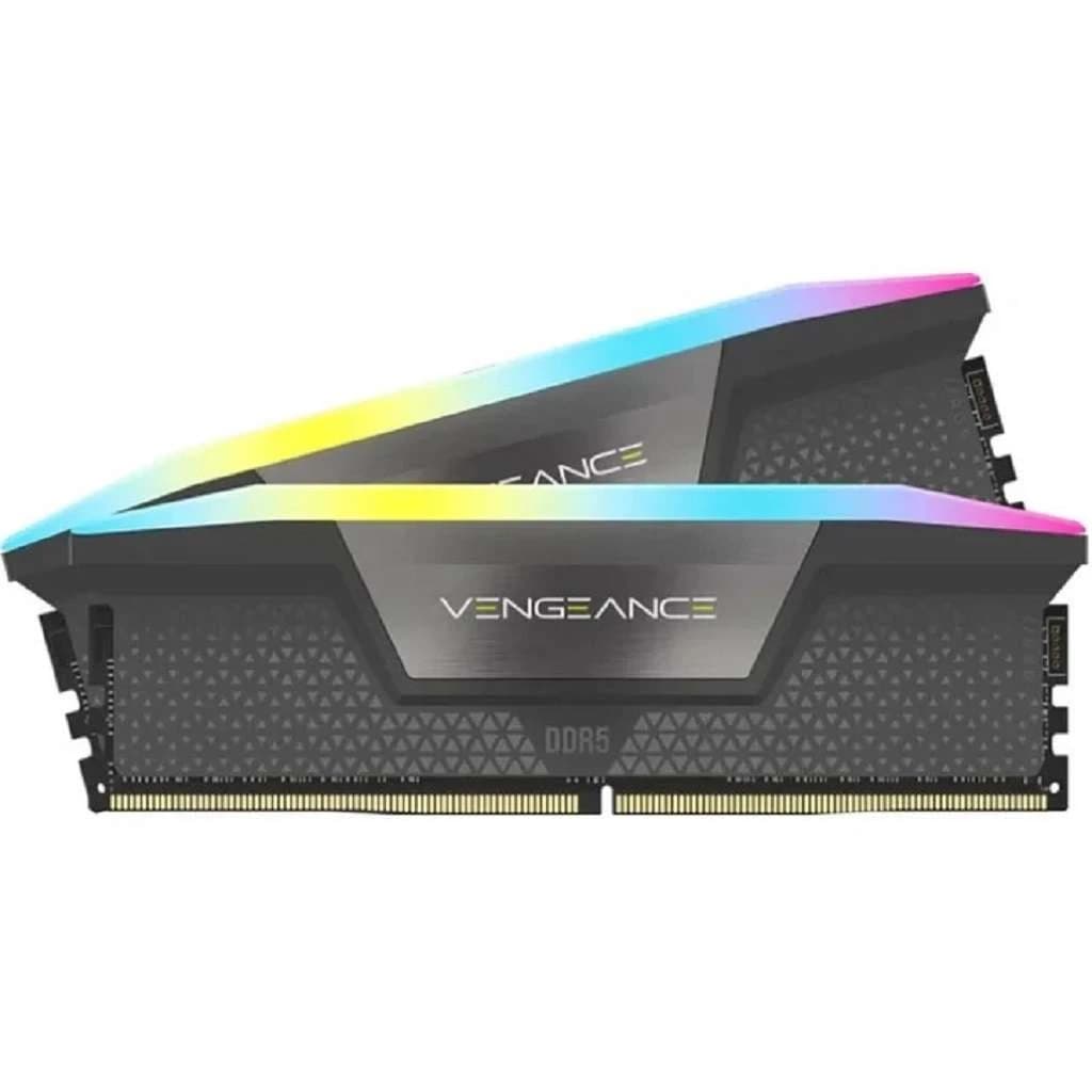 رم دو کاناله کورسیر 32gb 6400Mhz CL36 DDR5 مدل Vengance RGB Black(XMP&EXPO)