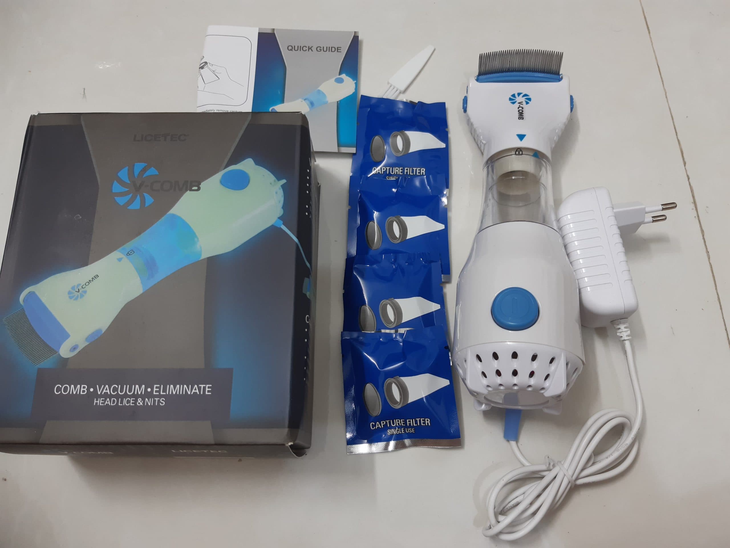شانه الکتریکی شپش گیر v-comb