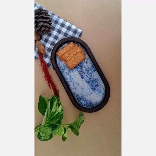 سینی پذیرایی واردو خوری قلم آبی(پس کرایه)