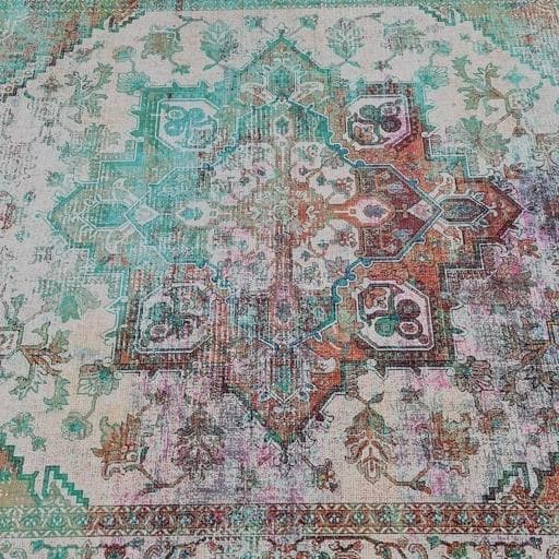 فرش چاپی مخمل هازان ترک طرح فیروزه U453(پس کرایه) — تصویر ۲