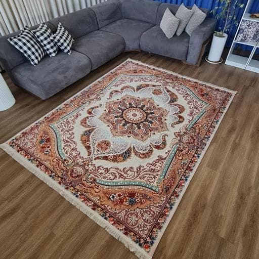 فرش چاپی مخمل هازان ترک طرح شاه نگارh566(پس کرایه) — تصویر ۲