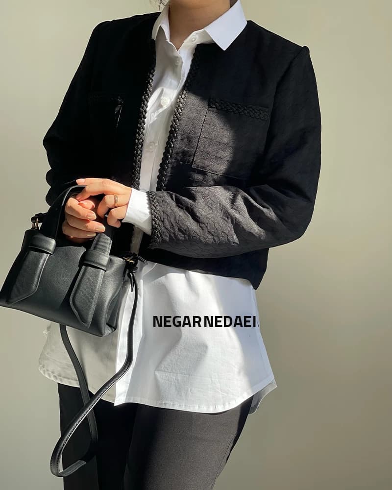 کراپ کت pol (مشکی) — تصویر ۲