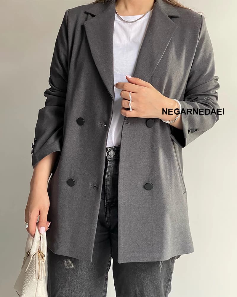 کت گاباردین Best ( خاکستری ) — تصویر ۳