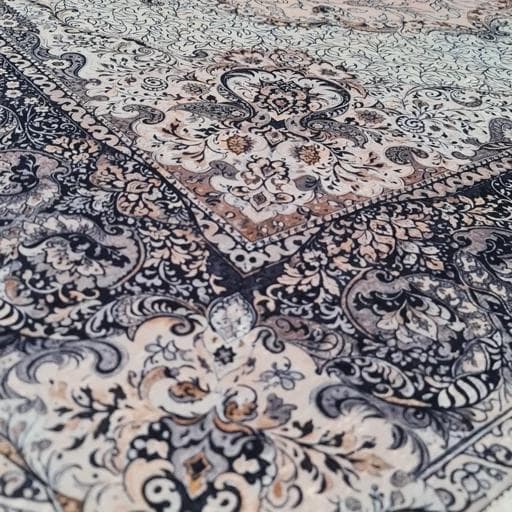 فرش چاپی فرشینه برند حسن نیا مخمل هازان طرح روشنu86(پس کرایه) — تصویر ۵