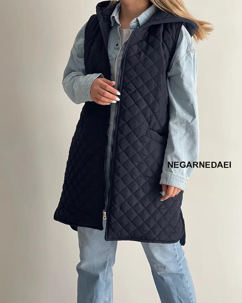 کاپشن و وست Navy Blue — تصویر ۵