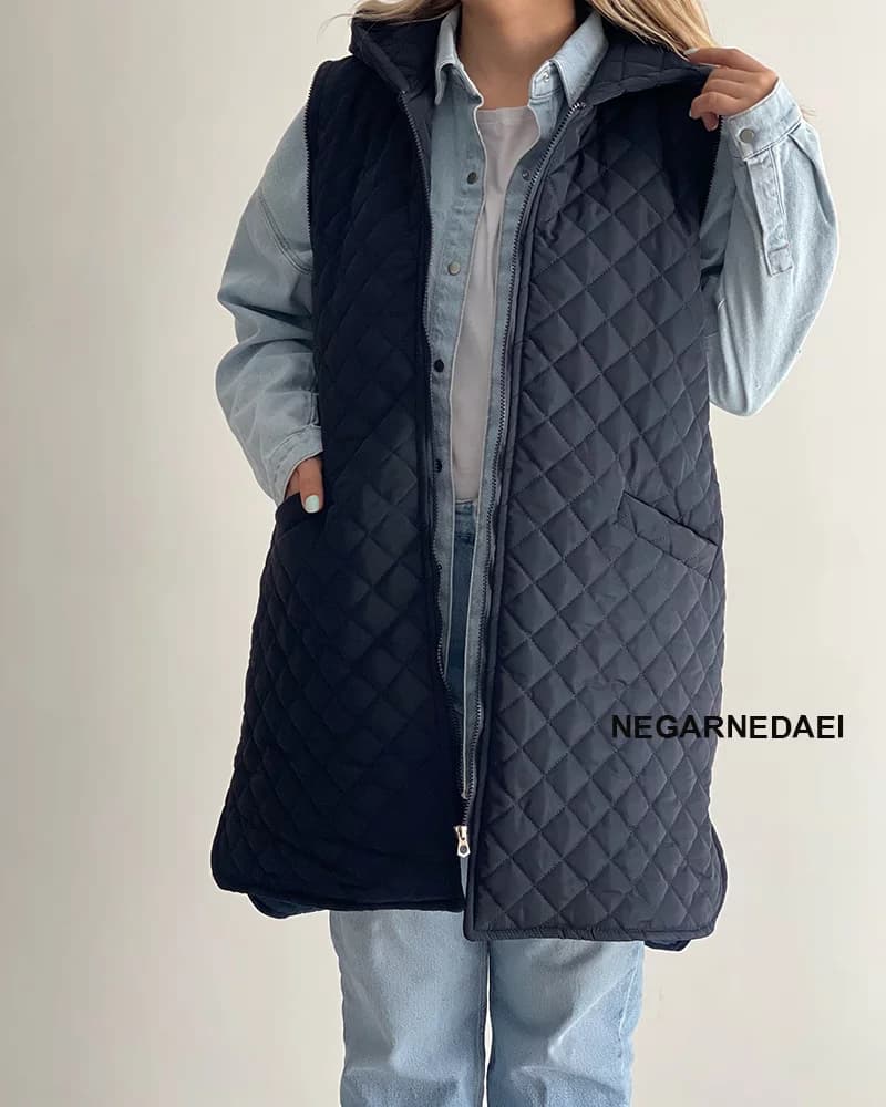 کاپشن و وست Navy Blue — تصویر ۶