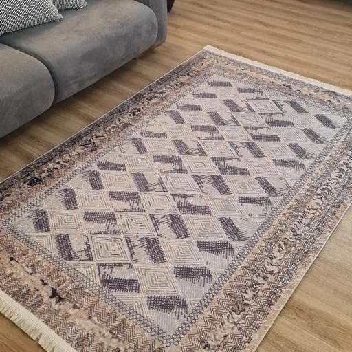 فرش چاپی فرشینه برند حسن نیا مخمل هازان طرح کویر L240(پس کرایه) — تصویر ۶
