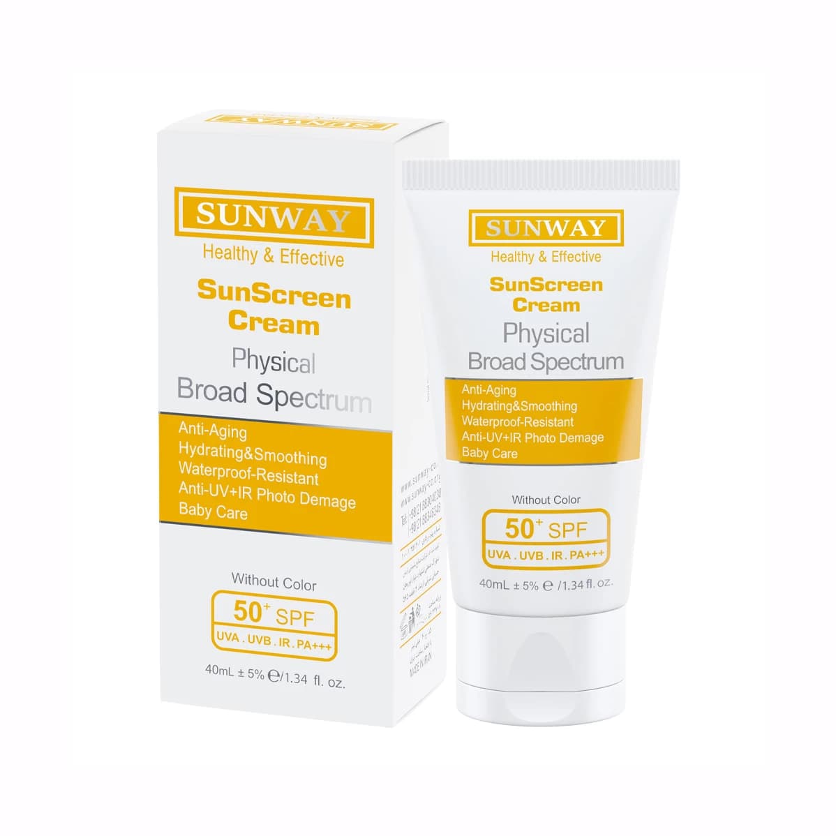 کرم ضد آفتاب فاقد چربی بی رنگ SPF50 سان وی