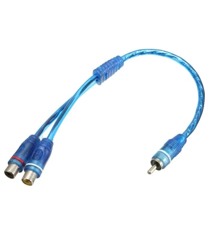 تبدیل 2RCA مادگی به RCA نری (2 به 1)/رابط 2به 1سیم دار امپلی فایر — تصویر ۲