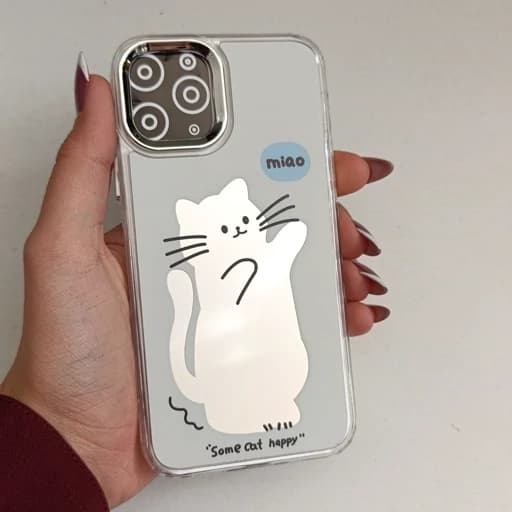گارد گوشی Iphone 11 pro طرح آیینه ای فانتزی مدل گربه آیفون 11 پرو قاب و کاور