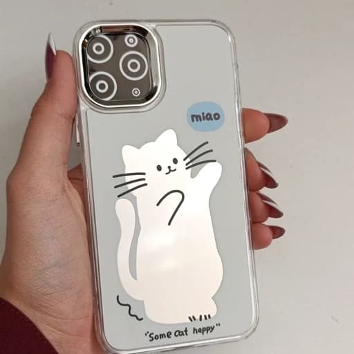 گارد گوشی Iphone 11 pro max طرح آیینه ای فانتزی مدل گربه آیفون 11 پرومکس قاب و کاور