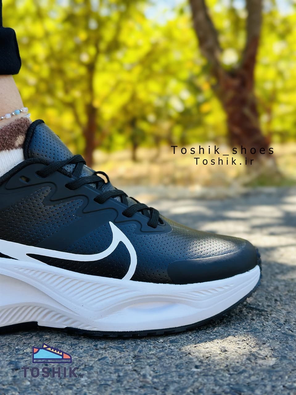 کفش نایک مدل zoom x زوم ایکس لبخند ضدآب مشکی بازیره سفید — تصویر ۶