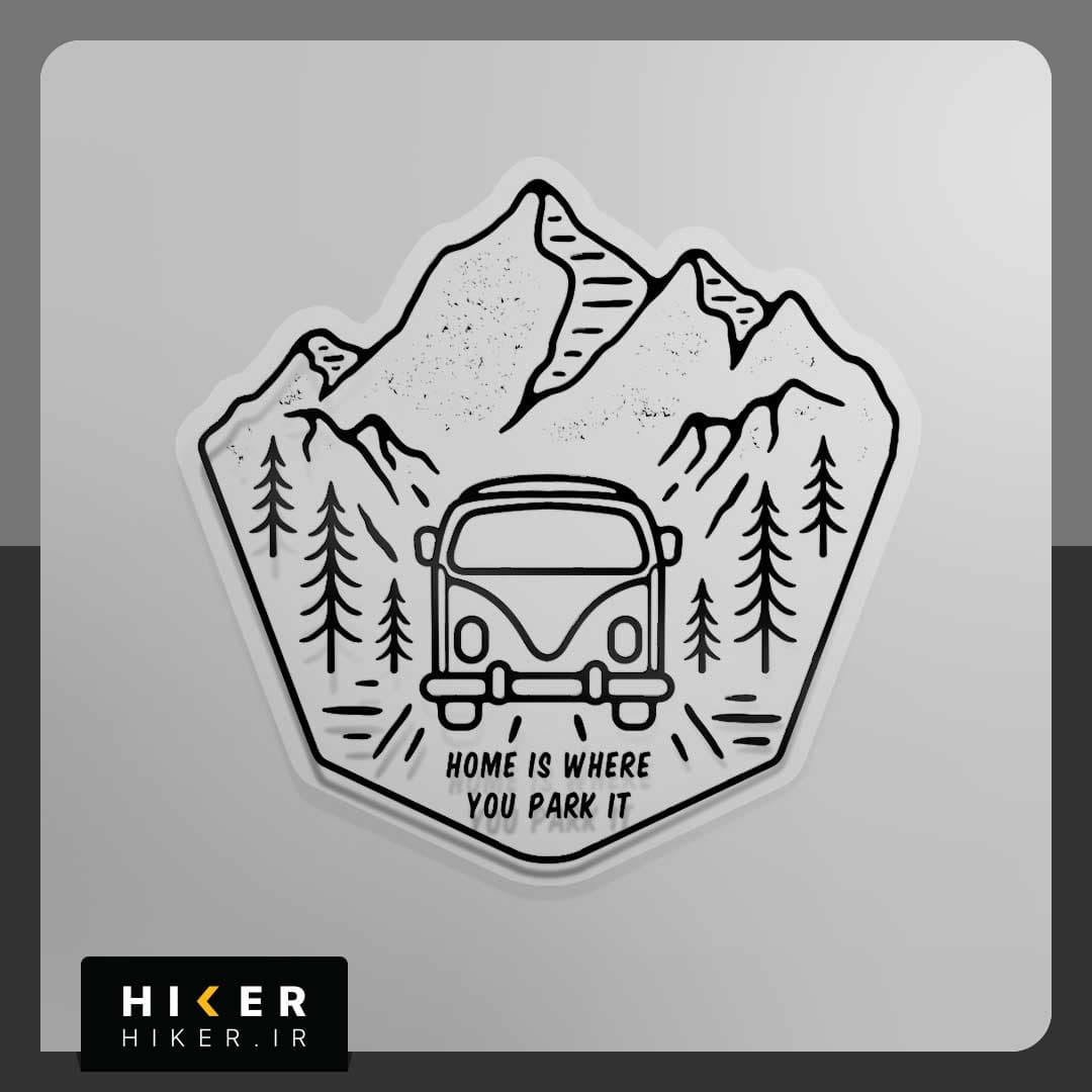 استیکر شفاف ۰۳۵۲ (Home is where you park it)