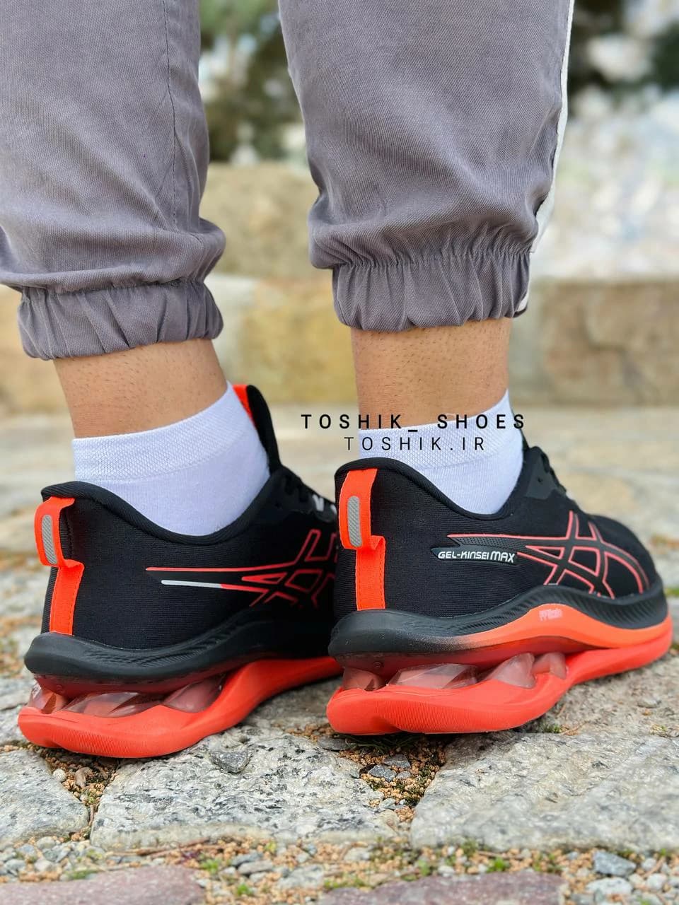 کفش اسیکس ژل کینسی مکس Asics GEL-KINSEI MAX مشکی نارنجی — تصویر ۵