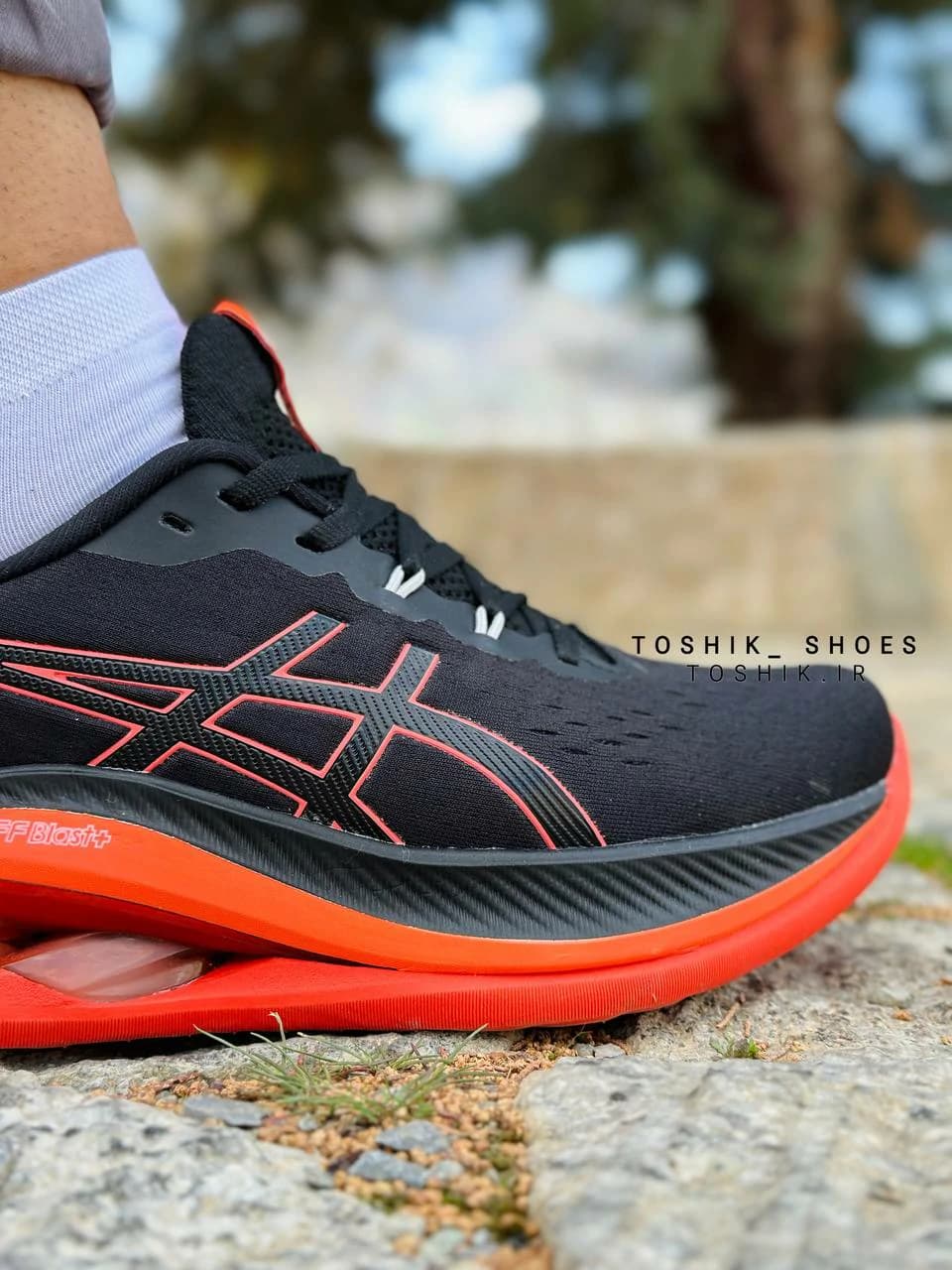 کفش اسیکس ژل کینسی مکس Asics GEL-KINSEI MAX مشکی نارنجی — تصویر ۴