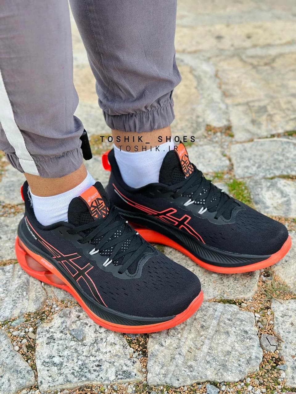 کفش اسیکس ژل کینسی مکس Asics GEL-KINSEI MAX مشکی نارنجی — تصویر ۳