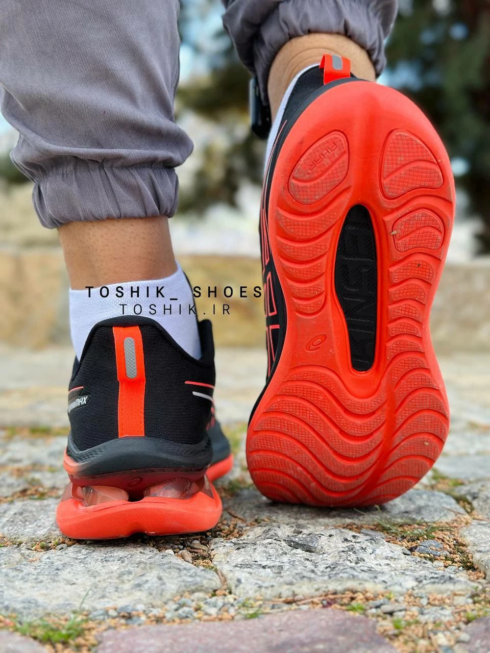 کفش اسیکس ژل کینسی مکس Asics GEL-KINSEI MAX مشکی نارنجی — تصویر ۶