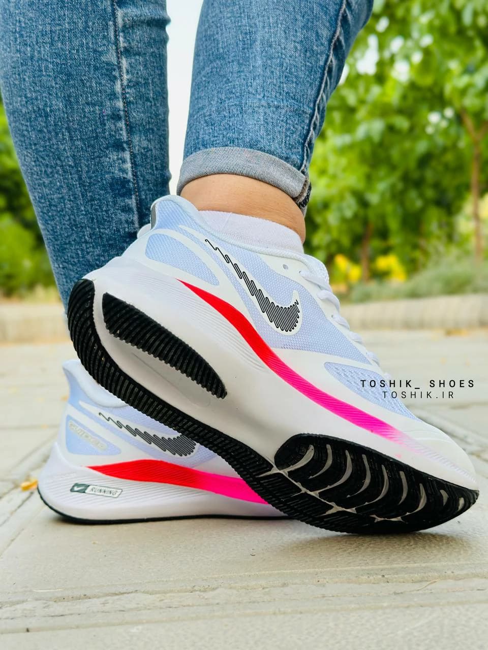 کتونی نایک زوم گاید- zoom Guide سفید نارنجی — تصویر ۷