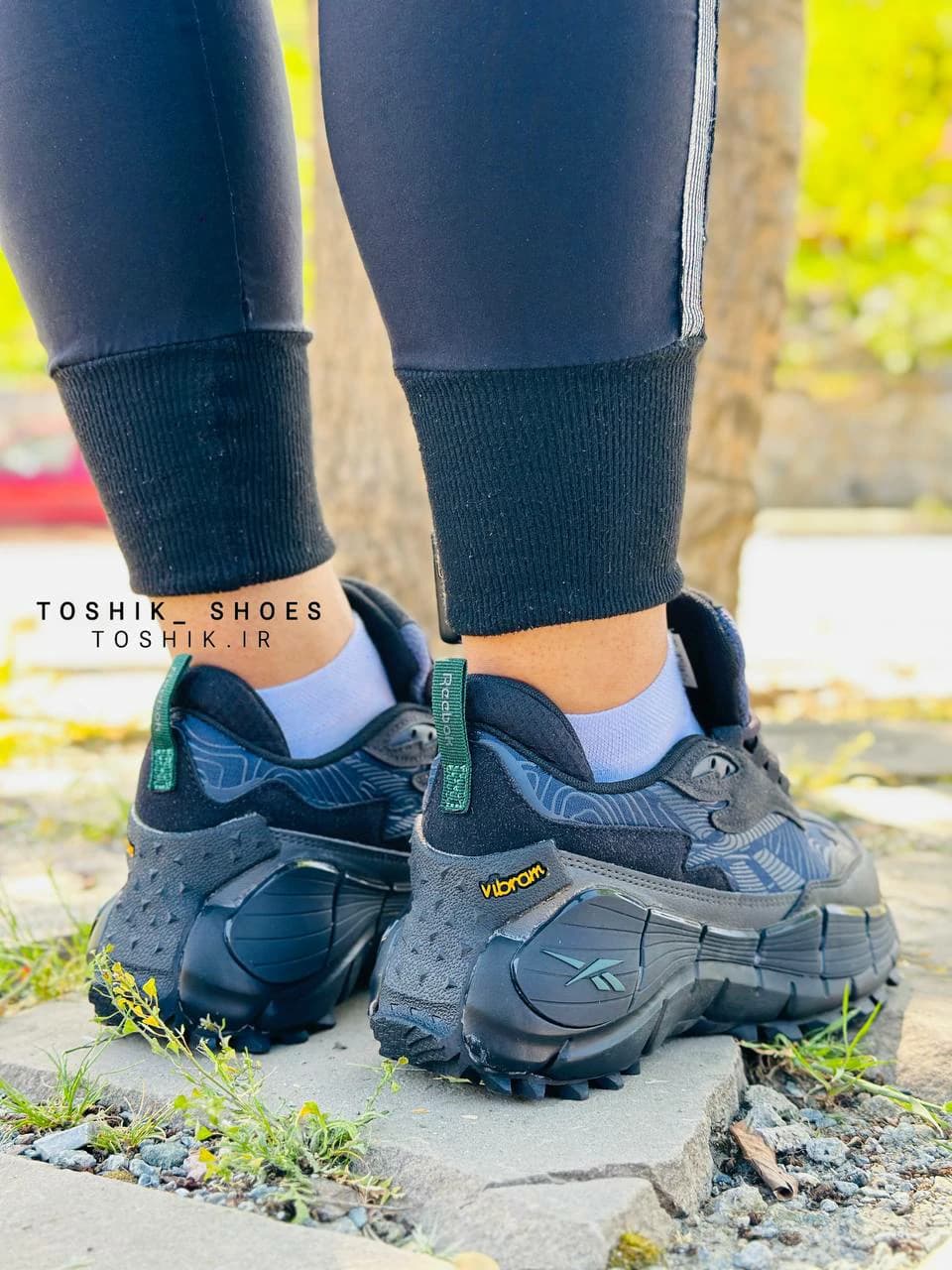 کفش ریباک مدل زیگ کینتیکا 2 مشکی سرمه ای — تصویر ۵