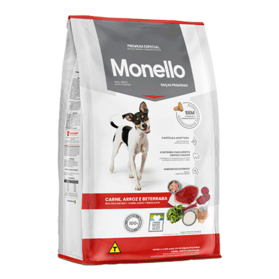 غذای سگ بالغ نژاد کوچک مونلو با طعم گوشن گاو و برنج – Monello Small Breed Adult Dry Food