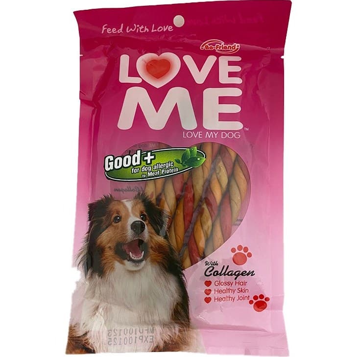 تشویقی سگ لاومی LOVE ME با طعم مرغ و بیف و جگر