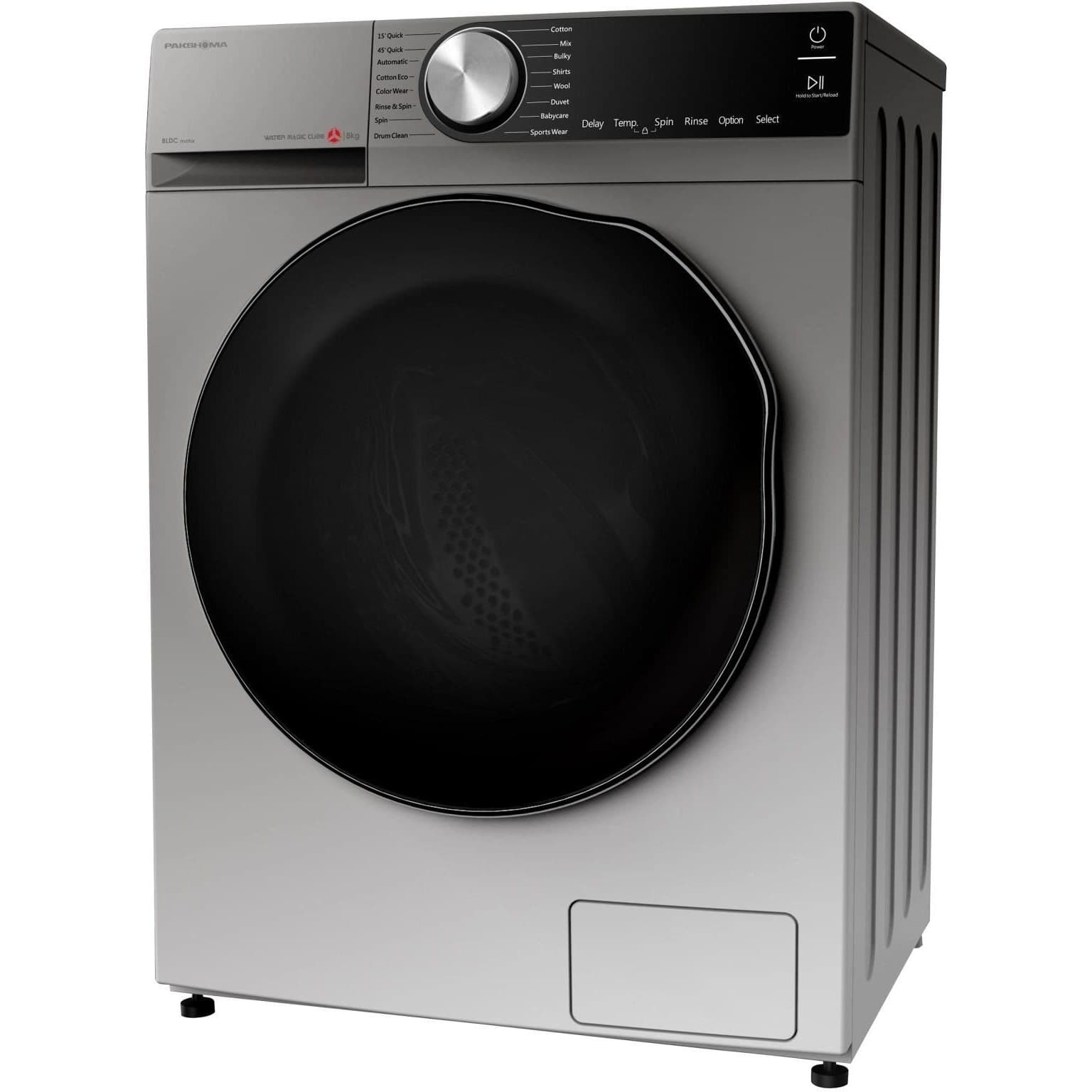 ماشین لباسشویی پاکشوما 9 کیلویی مدل BWF-40127 اینوکس(U9)