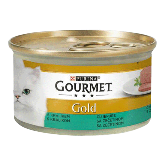 کنسرو گربه گورمت گلد پته با طعم گوشت خرگوش – Gourmet Gold pate with Rabbit