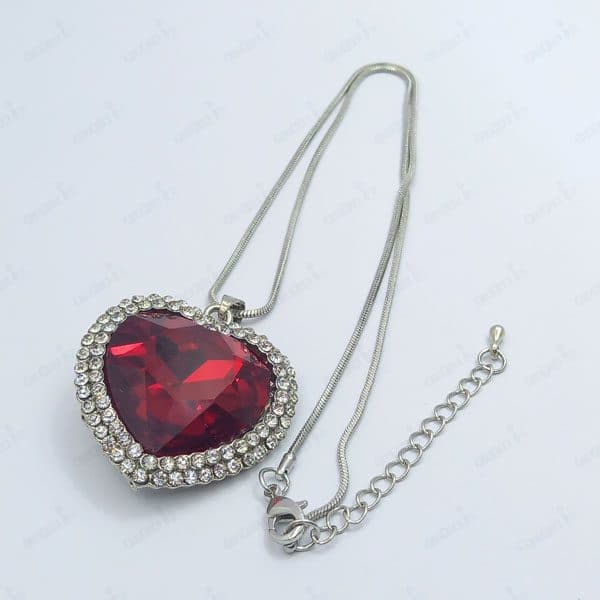 گردنبند زنانه قلب کریستالی scarlet bijoux — تصویر ۳
