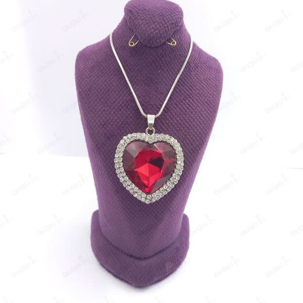گردنبند زنانه قلب کریستالی scarlet bijoux