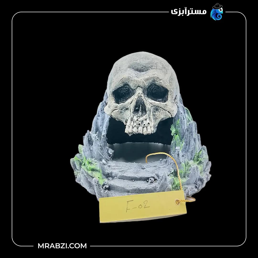 دکور آکواریوم طرح جمجمه و غار مدل F-02 — تصویر ۲