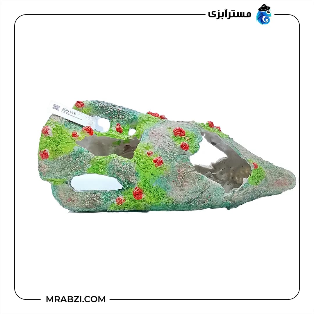 دکور آکواریوم طرح فسیل پوشیده از خزه مدل F-97 — تصویر ۳