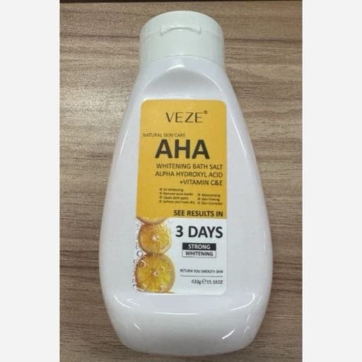 نمک بدن AHA وزه 430 گرم سفید کننده زیر بغل و صورت صاف کننده لطیف کننده