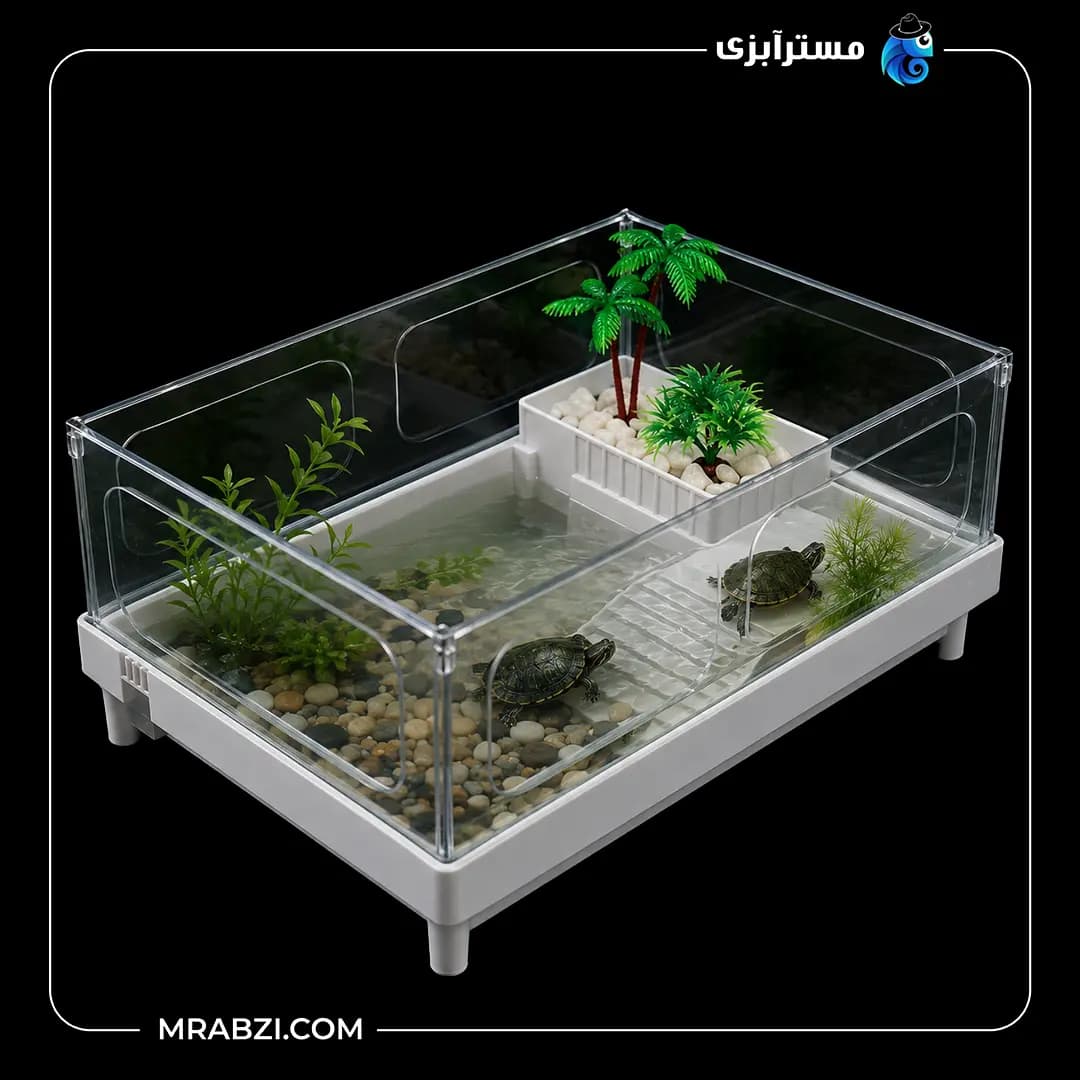 آکواریوم لاک پشت و دوزیستان مدل 580_AQ سوبو