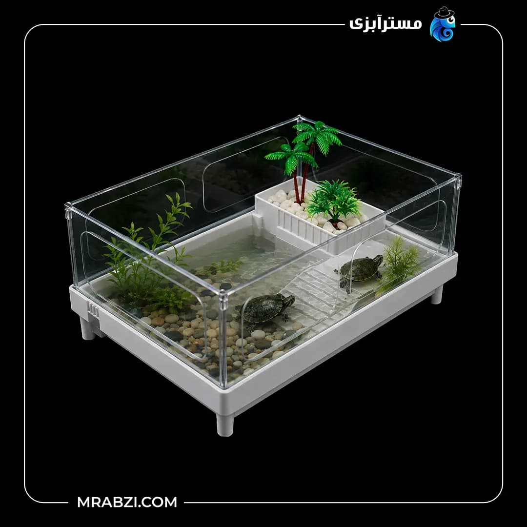 آکواریوم لاک پشت و دوزیستان مدل 480_AQ سوبو