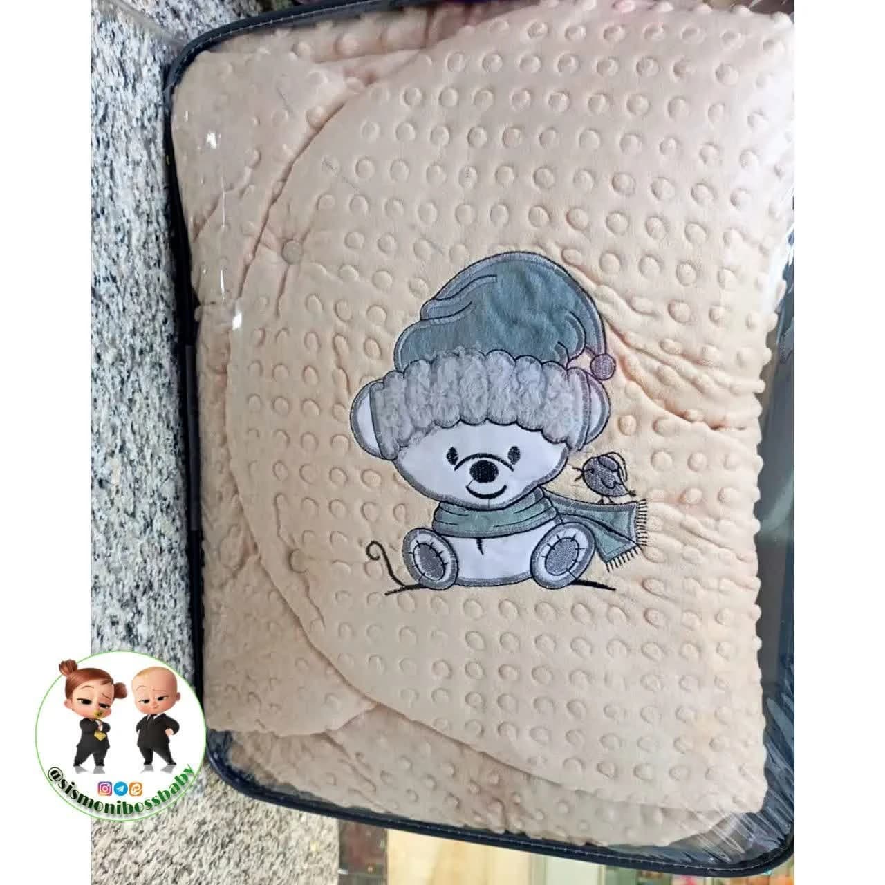 سرویس خواب نوزادی مخمل حبابی اعلاء چهارتیکه با جنس عالی و الیاف ضدحساسیت تشک و لحاف — تصویر ۳