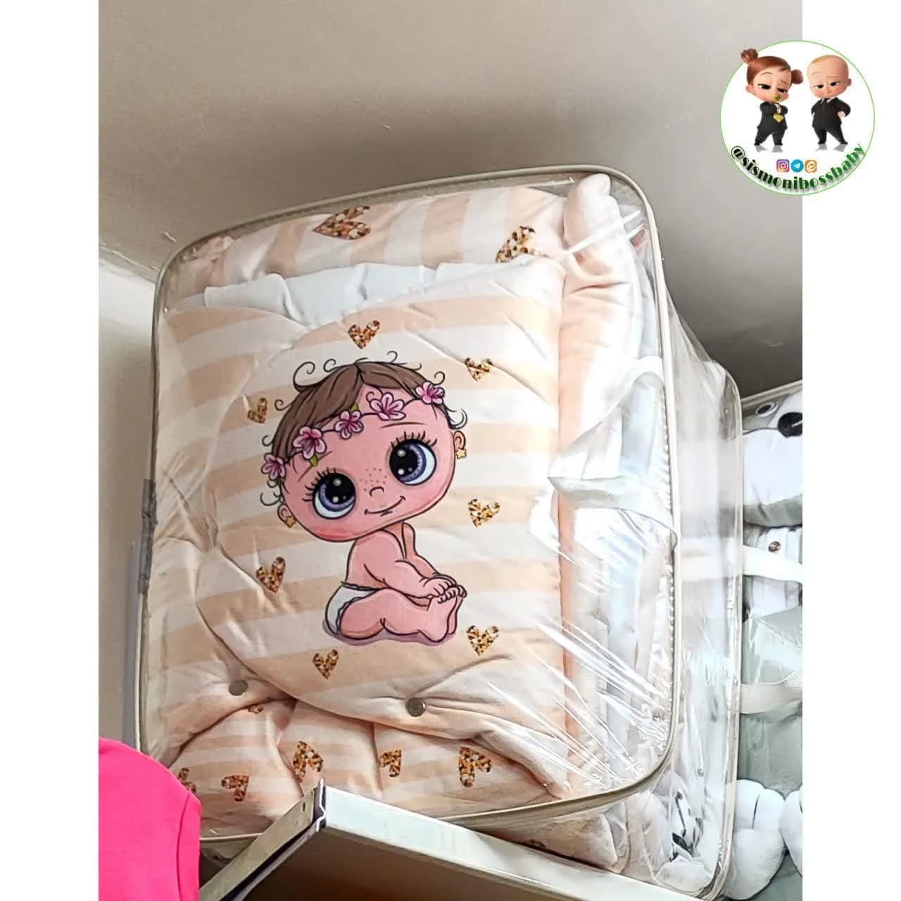 سرویس خواب نوزادی مخمل اعلاء چهارتیکه با جنس عالی و الیاف ضدحساسیت تشک و بالشت و لحاف و قنداق فرنگی